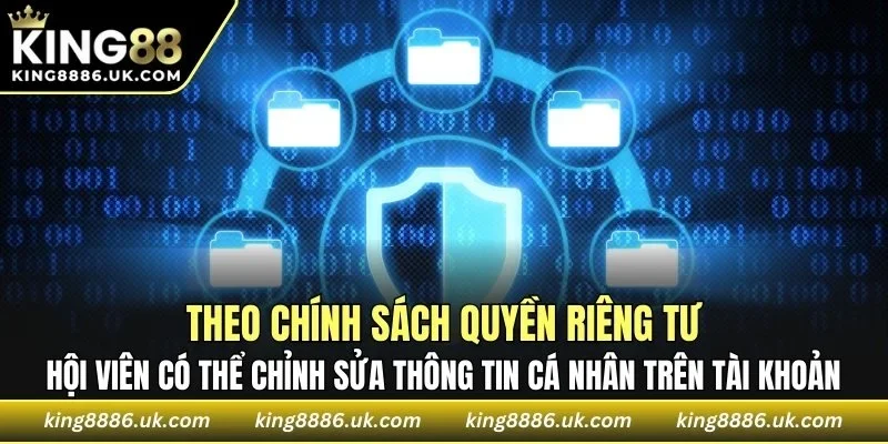 Hội viên có thể chỉnh sửa thông tin cá nhân trên tài khoản